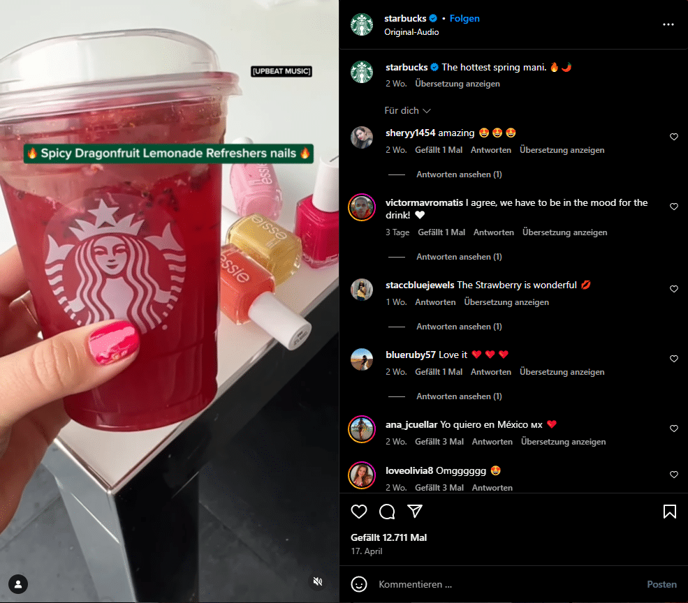 Starbucks Instagram Storytelling