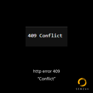 Screenshot einer ausgegebenen Fehlermeldung mit "409 Conflict"